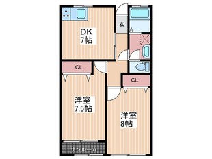 熊野第一コーポの物件間取画像